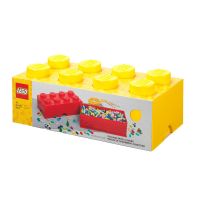 40041732_001w 5706773400423 Cutie depozitare Lego, cu 8 pini, Galben