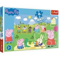 5900511143348 TF14334_001w Puzzle Trefl Maxi 15 piese, O zi fericita, Peppa Pig