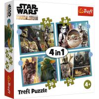 Puzzle Trefl 4 in 1, Baby Yoda, Star Wars Mandalorian (35, 48, 54, 70 piese)