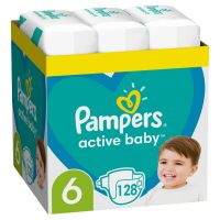 Scutece Pampers Active Baby XXL, Marimea 6 ,13 -18 kg, 128 buc