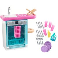 FXG33_002w Set de joaca Barbie, Masina de spalat vase si accesorii, FXG35