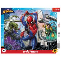 Puzzle Trefl 25 piese in rama, Curajosul Spiderman