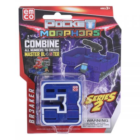 Jucarie Convertibila Pocket Morphers Seria 2 Cifra 3 Br3aker Noriel