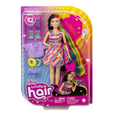HCM90_001w 0194735014842 Papusa Barbie cu par lung si accesorii, Totally Hair Hearts
