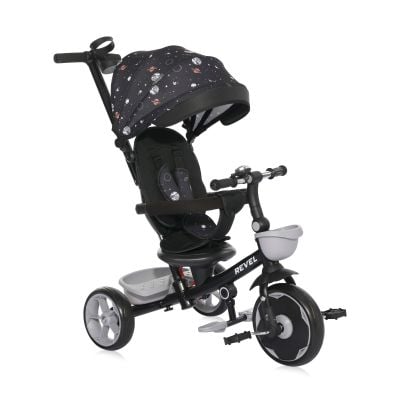 N00010167_001 3800166101675 Tricicleta pentru copii cu sezut rotativ la 360 grade, Lorelli Revel, 1-5 ani, Black Cosmos