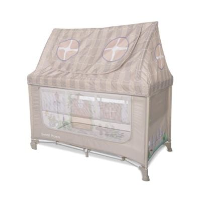 N03001332_001 3800166113326 Patut pliabil, Lorelli Sweet Home, 2 nivele, acoperis detasabil cu plasa de insecte, Beige