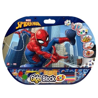 1023-62723_001w 5203068627232 Set desen si accesorii Spiderman Giga Block 5 in 1