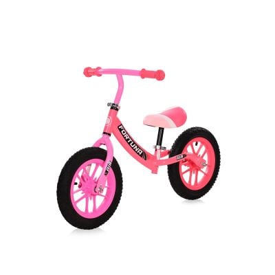 N01090719_001 3800151907190 Bicicleta de echilibru, 2-5 ani, 12 inch, anvelope gonflabile, leduri, Lorelli Fortuna Air, Light Dark Pink