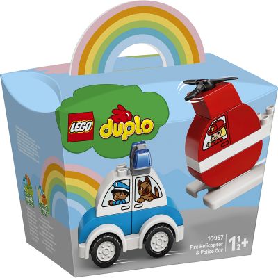 LG10957_001w LEGO® DUPLO® - Elicopter de pompieri si masina de politie (10957)