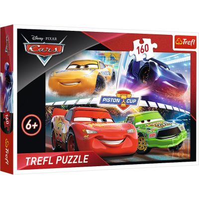 TF15356_001w 5900511153569 Puzzle 160 piese, Trefl, Castigand cursa, Disney Cars 3 