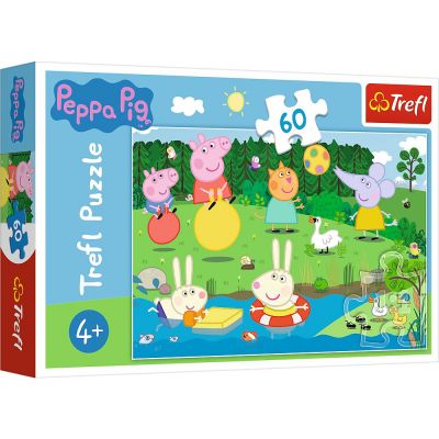 TF17326_001w 5900511173260 Puzzle 60 piese, Trefl, Distractie in vacanta cu Peppa Pig