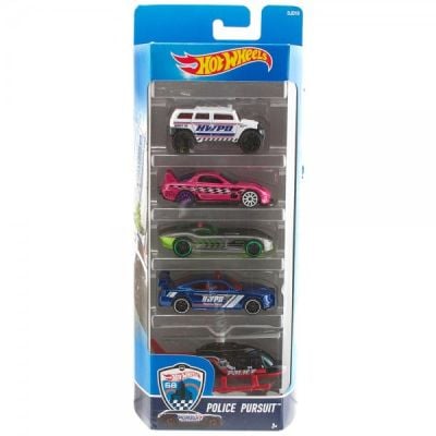 1806_2018_001w Set masinute Hot Wheels, Police Pursuit, DJD19, (5 modele)
