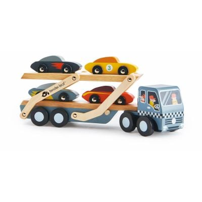 TL8346_001 191856083467 Transportatorul auto sport din lemn, Tender Leaf Toys, 5 piese