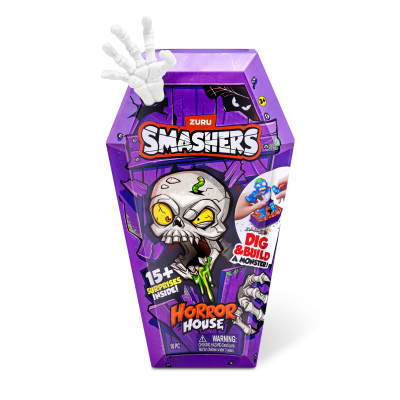 Set figurine si accesorii, Smashers, Horror House Medium, Alb, S1