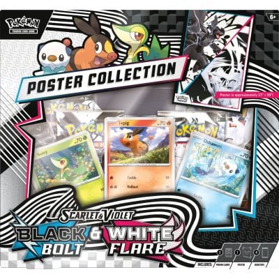 Set cartonase Pokemon TCG, Q3 Poster Collection, Black Bolt & White Flare