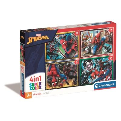 N01021515_001w 8005125215157 Puzzle 4 in 1 Clementoni Spiderman, 12-16-20-24 piese