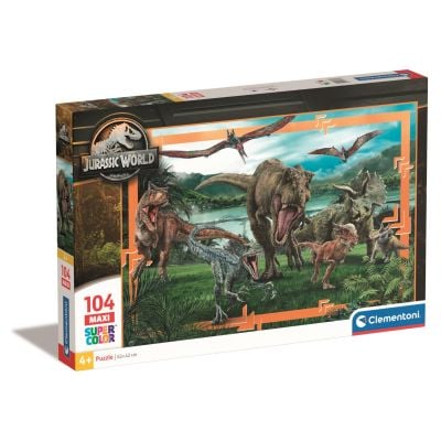 N01023770_001w 8005125237708 Puzzle Clementoni Maxi, Jurassic World, 104 piese