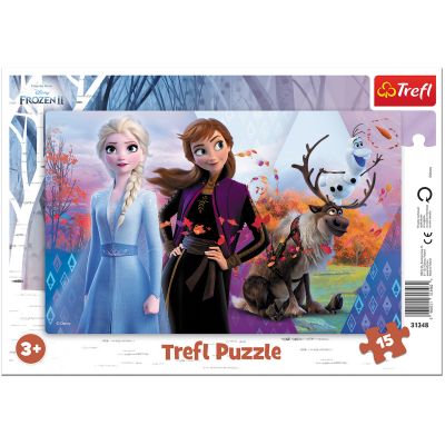 TF31348_001w 5900511313482 Puzzle Trefl 15 piese in rama, Lumea magica a Annei si Elsei, Disney Frozen 2