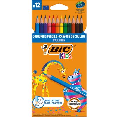 82902910_001w 3270220060963 Set creioane colorate Evolution Bic, P12