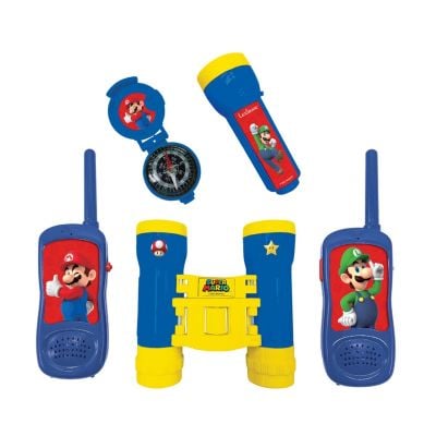 RPTW12NI_001w 3380743084251 Set Walkie Talkies, Lexibook, binoclu, compas si lanterna, Super Mario