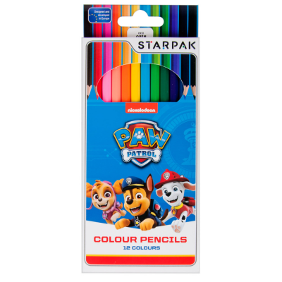 352911_001w Set creioane colorate Paw Patrol, 12 culori