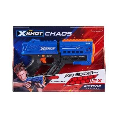 36282_001w Pistol X-Shot Chaos Meteor cu 12 gloante din spuma