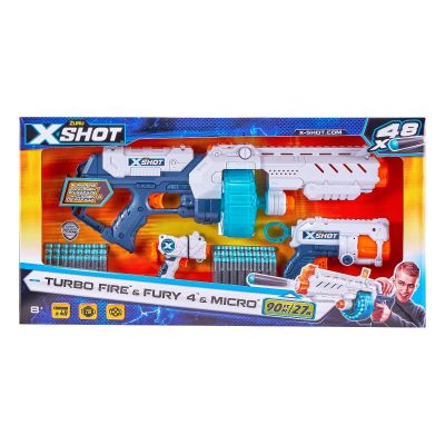 36345_001w Blaster X-Shot Combo Pack Fire Fury Crusher, 48 proiectile