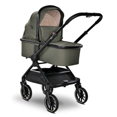 Carucior 3 in 1, Lorelli Reya, maner reversibil, pana la 22 kg, Green