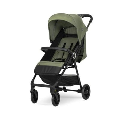 Carucior pentru nou-nascut, Lorelli Noir, sistem de pliere cu o singura mana, pana la 22 kg, Green