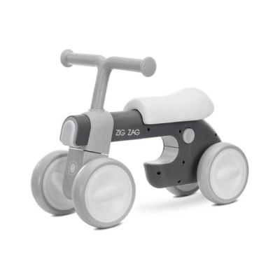 Bicicleta de echilibru, Lorelli Zig Zag, scaun reglabil 2 pozitii, cadru usor si stabil, lumini si muzica, Grey