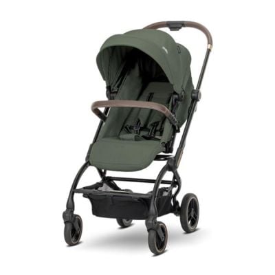 Carucior pentru nou-nascut, Lorelli Makaya, cu scaun rotativ 360 grade, cadru din aluminiu, pana la 22 kg, Green