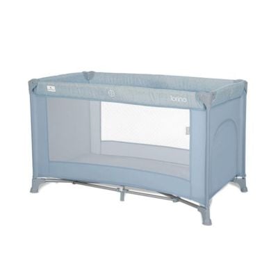 Patut pliabil, Lorelli Torino, 1 nivel, cu saltea inclusa si usa laterala cu fermoar, Blue