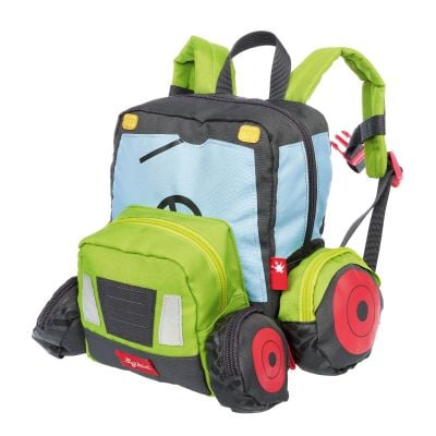 N00005249_001 4001190252497 Rucsac pentru copii, Sigikid, Tractor cu roti si detalii 3D