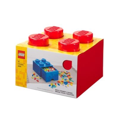 40051730_001w 5711938029418 Cutie depozitare Lego, cu 4 pini, Rosu