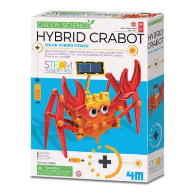 Kit constructie crab robot hibrid, 4M, Stiinta verde