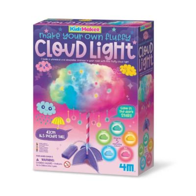 Set creativ, Lampa nor pufoasa DIY, 4M, KidzMaker