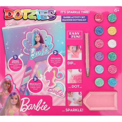 N00002869_001 4895225928699 Set creativ 5 In 1, Diamond Dotz, Barbie, Pictura cu diamante