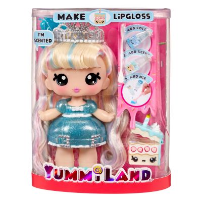 S02012074_001w 35051120742 Papusa Yummiland, Large Doll and Lipgloss Pet, Callie Birthday Cake, 120742EUC