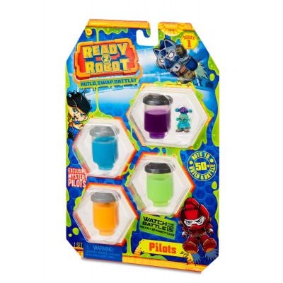 Set figurina si slime Ready2Robot - Pilot Style 3,  Seria 1 (554028E5C) 