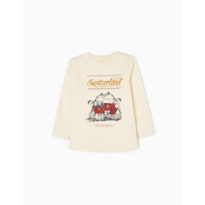 31048151021 5607389953207 Tricou cu maneca lunga, Zippy, Switzerland, Alb