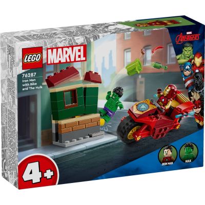 N01076287_001w 5702017590103 LEGO® Super Heroes - Iron Man cu motocicleta si Hulk (76287)