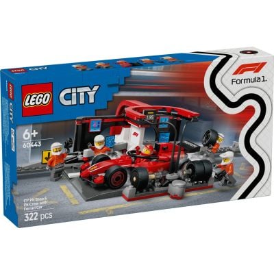 N00060443_001w 5702017812496 LEGO® City - Boxa si mecanici F1 cu masina Ferrari (60443)