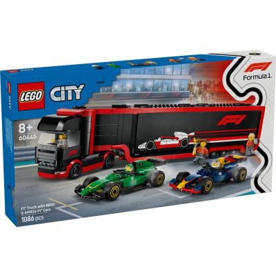 N00060445_001w 5702017812519 LEGO® City - Camion F1 cu masinile F1 RB20 si AMR24 (60445)