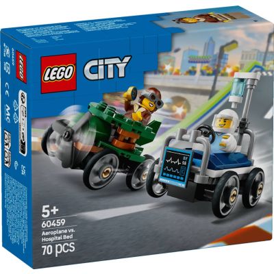 N00060459_001w 5702017812595 LEGO® City - Pachet de curse Avion vs. pat de spital (60459)