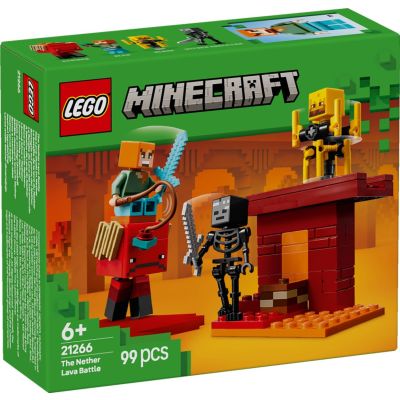 N01021266_001w 5702017815404 LEGO® Minecraft - Batalie deasupra lavei in Nether (21266)