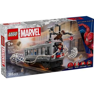 LEGO® Super Heroes - Lupta de pe acoperisul trenului dintre Omul-Paianjen si Doc Ock (76321)