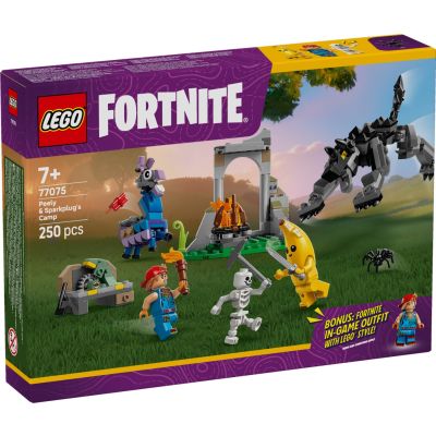 LEGO® Fortnite - Tabara lui Peely si Sparkplug (77075)
