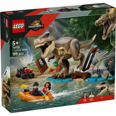 LEGO® Jurassic World - Evadare pe rau din calea lui T. Rex (76975)