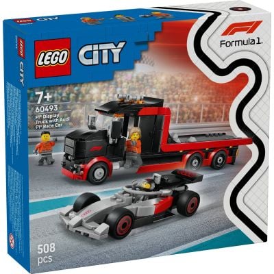 LEGO® City - Camion de prezentare F1 cu masina de curse Audi F1 (60493)
