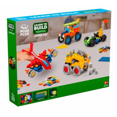 N02000561_001 5710409105613 Set constructie, Plus-Plus, 500 piese, Invata sa construiesti, Vehicule